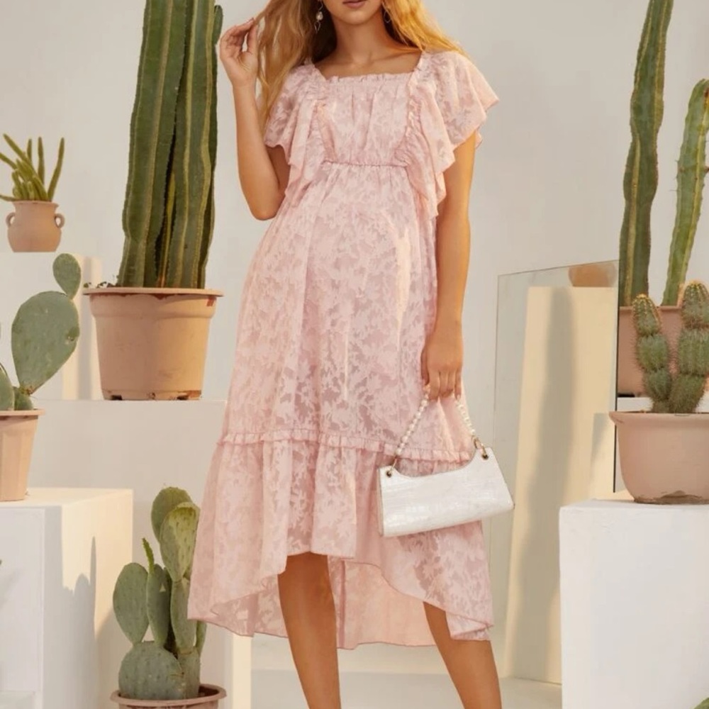 Pink Maternity dress Shein